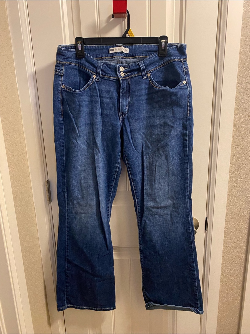 Levis 529 Jeans 14 Curvy Bootcut Stretch Blue Denim Boot Cut 14M Flap Pockets